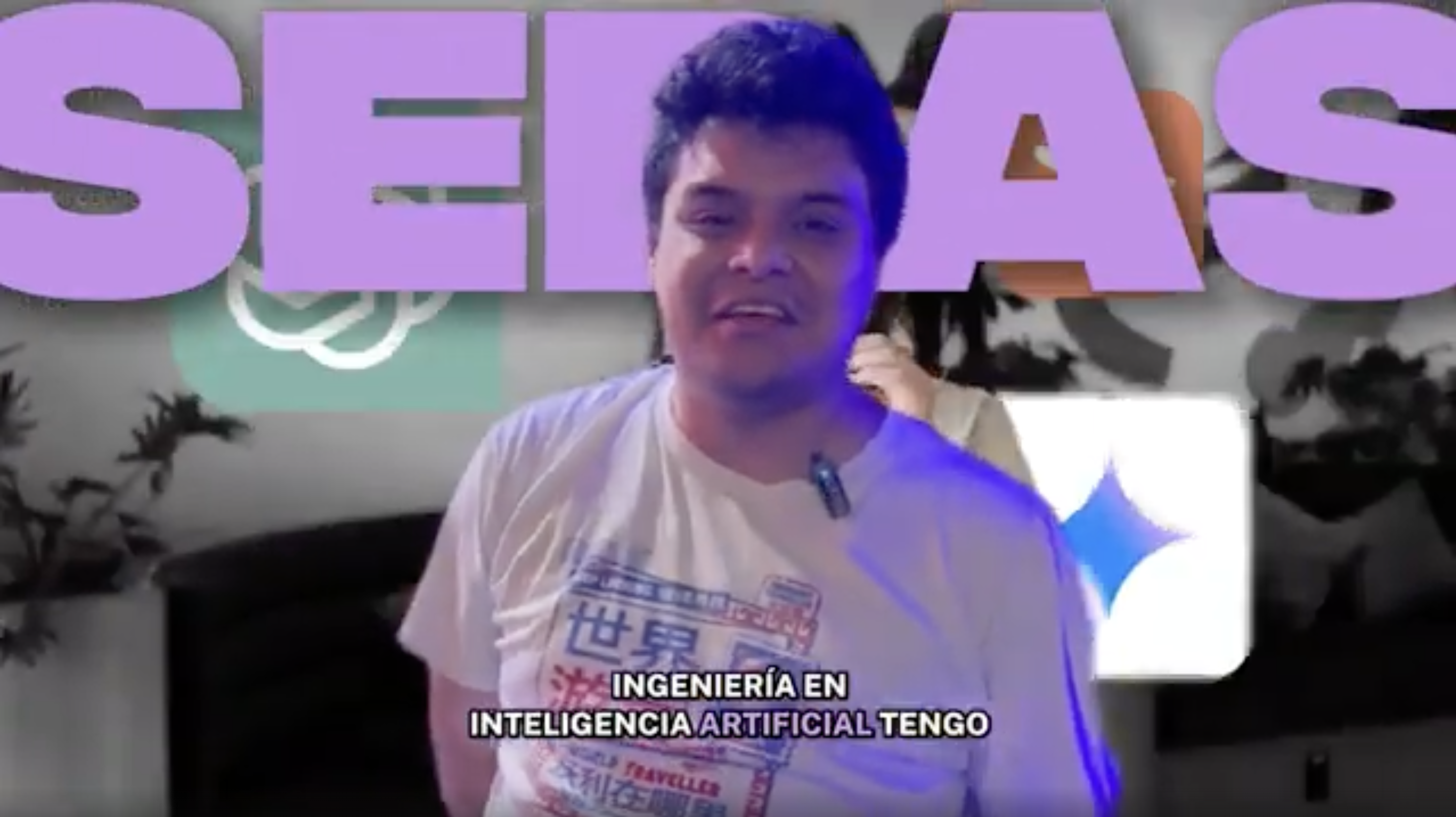 Sebastián estudia ingeniería en inteligencia artificial en línea como su 2da carrera